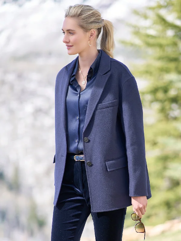 Double - Breasted Women's Leather Blazers in Taupe for an Edgy LookDamara Jacket