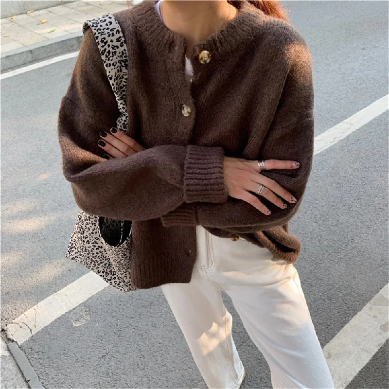 open front women cardigan for easy stylingAmy Fashion - Sweaters Cardigans Warm Casual Arrival Solid Knitwear Loose Coat