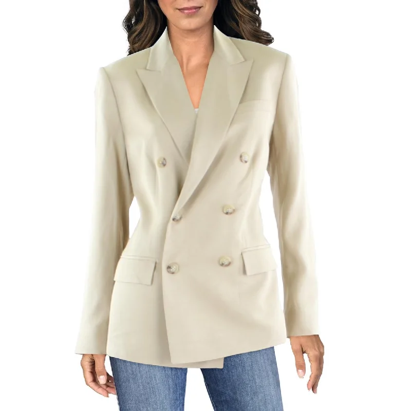 Single - Breasted Women's Corduroy Blazers in Mustard Yellow for an Autumn VibeLauren Ralph Lauren Womens Suit Separate Work Wear Double-Breasted Blazer