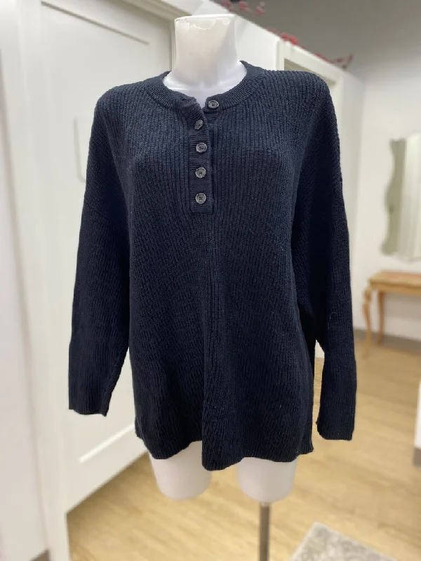 Button - Down Women's Shetland Wool Sweaters in Traditional PatternsAerie shaker knit sweater L