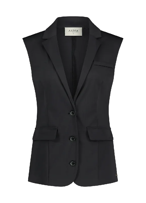 Mock Neck Women's Alpaca Wool Sweaters in Earth TonesAime Balance Vajen Black Gilet