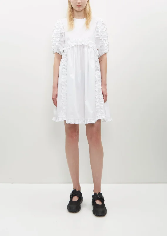 Pleated Women Dress with a Timeless and Elegant Texture Pleated Women Dress with a Timeless and Elegant Texture Ginny Dress Cotton — White