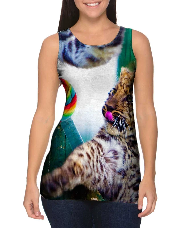 Women's Sleeveless Ribbed Tank Tops for a Trendy LookLollipop Baby Leopard