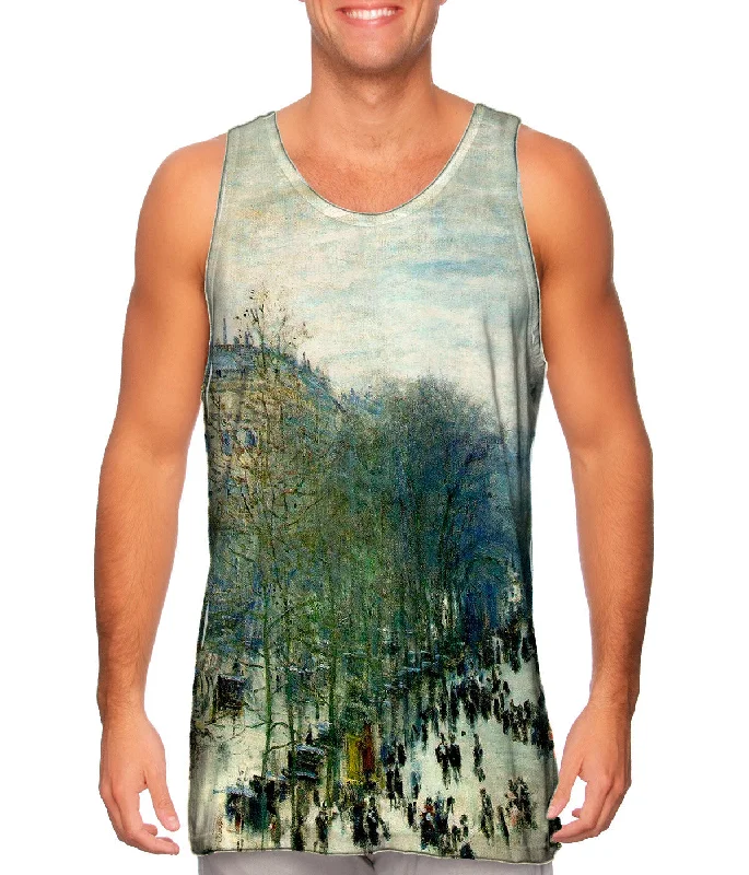 One - Shoulder Women's Rayon Blend Tank Tops for a Flowy LookMonet -"Boulevard des Capucines" (1874)